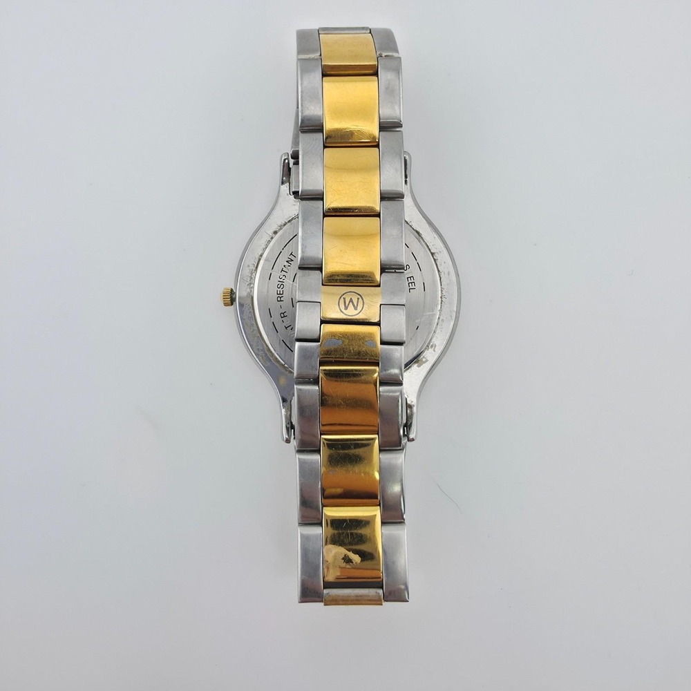 Vintage MOVADO Watch 81.09.861 SWISS Movement Stainless Steel Gold Plate 6.75" - Picture 8 of 15
